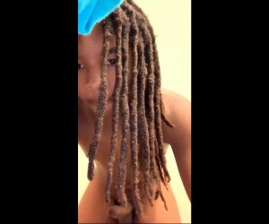 Amateur Porn: black dreadhead black twink cock and ass play