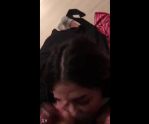 Amateur Porn: white college teen interracial dorm blowjob