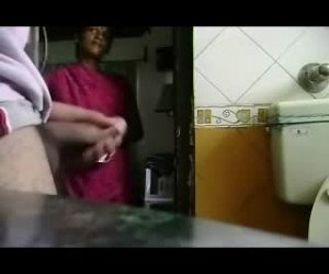 Amateur Porn: maid caught me jerking my cock She likes it