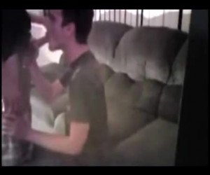 Amateur Porn: homemade twinks dick suck on couch