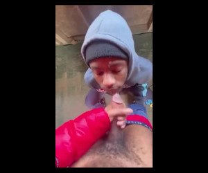 Amateur Porn: black amateur twink blowjob and facial